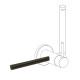 Accessoire porte-serviettes pour robinet avec douche pour WC Support Noir bronze - TRES 03412401KMB