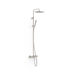 Ensemble de robinet thermostatique mural à 3 voies pour baignoire et douche Acier - TRES 19031202AC 