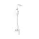 Ensemble de robinet thermostatique mural à 3 voies pour baignoire et douche Blanc mat - TRES 19031202BM