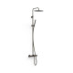 Ensemble de robinet thermostatique mural à 3 voies pour baignoire et douche Noir bronze - TRES 19031202KMB
