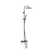 Ensemble de robinet thermostatique mural à 3 voies pour baignoire et douche Noir bronze - TRES 19031202KMB 