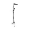 Ensemble de robinet thermostatique mural à 3 voies pour baignoire et douche Noir mat - TRES 19031202NM