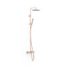 Ensemble de robinet thermostatique mural à 3 voies pour baignoire et douche Or Rose Mat 24K - TRES 19031202OPM