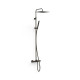Ensemble de robinet thermostatique mural à 3 voies pour baignoire et douche Noir bronze - TRES 19031205KMB