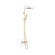 Ensemble de robinet thermostatique mural à 3 voies pour baignoire et douche Or Mat 24K - TRES 19031205OM