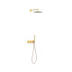 Kit robinet thermostatique encastré à 2 voies B-system pour douche Or Mat 24K - TRES 30735204OM