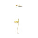 Kit robinet thermostatique encastré à 2 voies B-system pour douche Or 24K - TRES 30735204OR