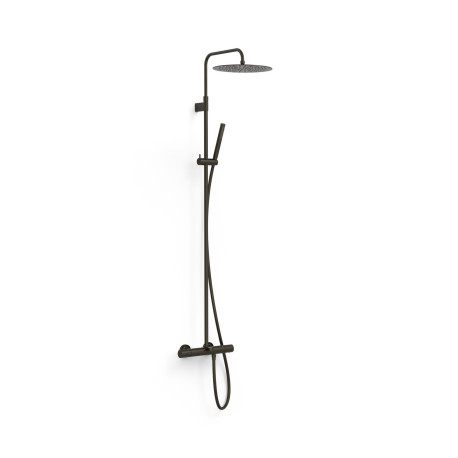 Ensemble de robinet thermostatique mural à 3 voies pour baignoire et douche Noir bronze - TRES 19031202KMB 