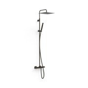 Ensemble de robinet thermostatique mural à 3 voies pour baignoire et douche Noir bronze - TRES 19031205KMB 