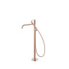 Mitigeur sur pied pour baignoire et douche1 colonne verticale Or Rose 24K - TRES 26247005OP 