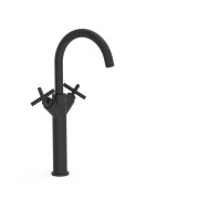 Mélangeur XXL pour lavaboAvec volants Noir mat - TRES 28380301NM 