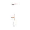 Kit robinet thermostatique encastré à 2 voies B-system pour douche Or Rose 24K - TRES 30725205OP