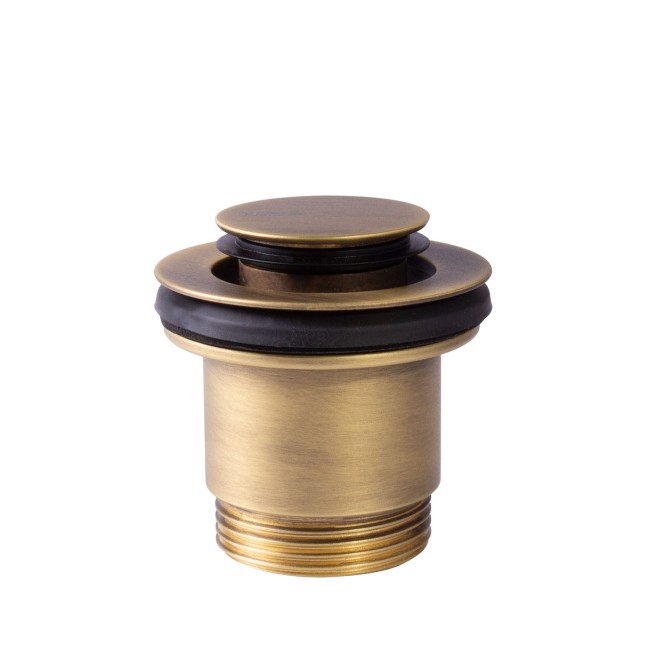 Bonde de vidage clic-clac Simple-Rapid pour lavabo Laiton vieilli Mat - TRES 24284020LM 