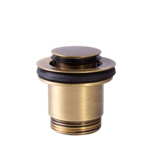 Bonde de vidage clic-clac Simple-Rapid pour lavabo Laiton vieilli - TRES 24284020LV 