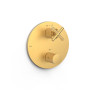 Pièce apparente pour boîtier encastré Therm-box 2 voiesPièce Or Mat 24K - TRES 28325001OM