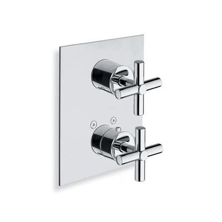 DOUCHE FACADE LAITON ENCASTREE EXECUTIVE THERMO 2 SORTIES CHROME - CRISTINA ONDYNA XV85251