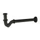 Siphon télescopique avec un trou pour lavabo Noir mat - TRES 03463820NM