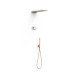 Kit robinet thermostatique électronique encastré à 2 voies Shower Technology Or Rose Mat 24K - TRES 09286551OPM