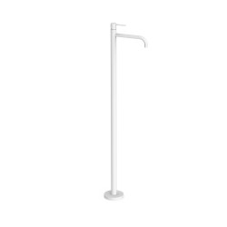 Mitigeur sur pied pour lavabo1 colonne verticale d’alimentation Blanc mat - TRES 26285305BM 