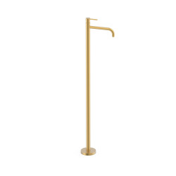 Mitigeur sur pied pour lavabo1 colonne verticale d’alimentation Or Mat 24K - TRES 26285305OM 