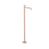 Mitigeur sur pied pour lavabo1 colonne verticale d’alimentation Or Rose Mat 24K - TRES 26285305OPM
