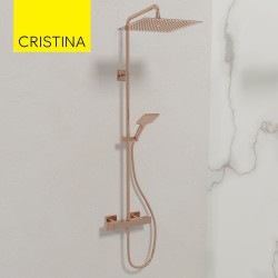 Colonne de douche thermostatique Or Rose Tabula - CRISTINA ONDYNA QD44846P