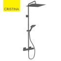 Colonne de douche thermostatique Métal Brossé Tabula - CRISTINA ONDYNA QD44877