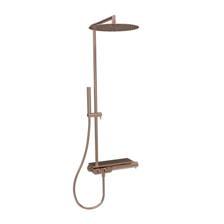 Colonne de douche thermostatique Or Rose Brossé Thermo Up - CRISTINA ONDYNA XT48834P