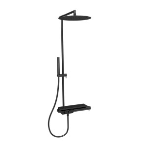 Colonne de douche thermostatique Chromé Noir Brossé Thermo Up - CRISTINA ONDYNA XT48875