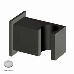 Support douchette carré mural Chromé - CRISTINA ONDYNA PD44851