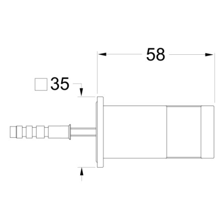 Support douchette carré mural Or Rose Brossé - CRISTINA ONDYNA PD44834P