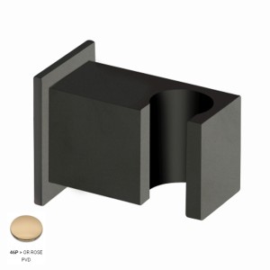 Support douchette carré mural Or Rose - CRISTINA ONDYNA PD44846P