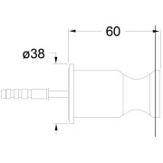 Support douchette rond mural Chromé Noir - CRISTINA ONDYNA PD44972