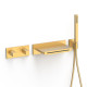 Kit robinet thermostatique encastré à 2 voies B-system pour douche Or Mat 24K - TRES 30725207OM