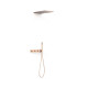 Kit robinet thermostatique encastré à 3 voies B-system pour douche Or Rose Mat 24K - TRES 30725305OPM