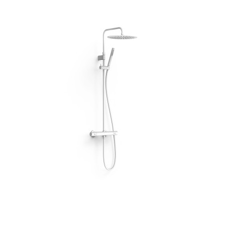 Ensemble de robinet thermostatique mural à 2 voies pour douche Blanc mat - TRES 19039302BM 