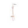 Ensemble de robinet thermostatique mural à 2 voies pour douche Or Rose Mat 24K - TRES 19039302OPM