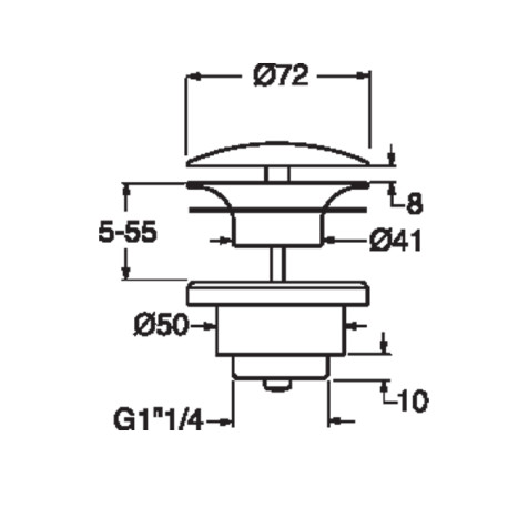 Bonde Up&Down avec écoulement libre Blanc Mat - CRISTINA ONDYNA UD52524