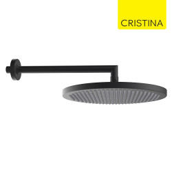 Pomme de douche avec bras Ø 280 mm Noir Mat Apice - CRISTINA ONDYNA PD04313