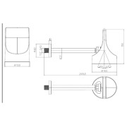 Pomme de douche spot avec bras Noir Mat Apice - CRISTINA ONDYNA PD10013