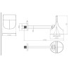 Pomme de douche spot avec bras Chromé Apice - CRISTINA ONDYNA PD10051