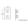 Façade douche thermostatique encastrée 2 sorties Chromé Fractal - CRISTINA ONDYNA FT75251