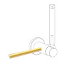 Accessoire porte-serviettes pour robinet avec douche pour WC Support Or Mat 24K - TRES 03412401OM