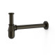 Siphon télescopique type bouteille avec bouchon de visite pour lavabo Noir bronze - TRES 03463430KMB