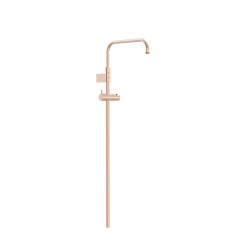 Barre de douche télescopique adaptable au robinet thermostatique mural Or Rose Mat 24K - TRES 03464501OPM 