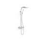 Ensemble de robinet thermostatique mural à 2 voies pour douche Chrome - TRES 19039306