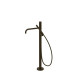 Mitigeur sur pied pour baignoire et douche1 colonne verticale Noir bronze - TRES 26247006KMB