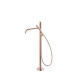 Mitigeur sur pied pour baignoire et douche1 colonne verticale Or Rose 24K - TRES 26247006OP
