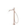 Mitigeur sur pied pour baignoire et douche1 colonne verticale Or Rose 24K - TRES 26247006OP 