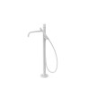 Mitigeur sur pied pour baignoire et douche1 colonne verticale Blanc mat - TRES 26247006BM 